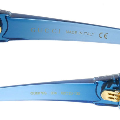 Gucci Sunglass Es Brown Blue Gg0876s 004 6020-130 Ladies Preowned