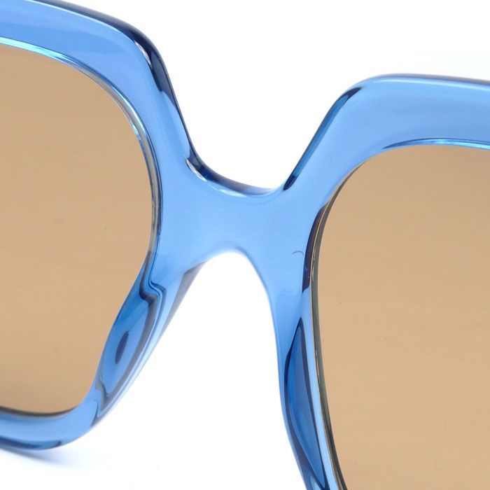 Gucci Sunglass Es Brown Blue Gg0876s 004 6020-130 Ladies Preowned