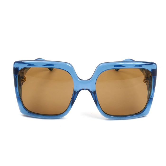 Gucci Sunglass Es Brown Blue Gg0876s 004 6020-130 Ladies Preowned