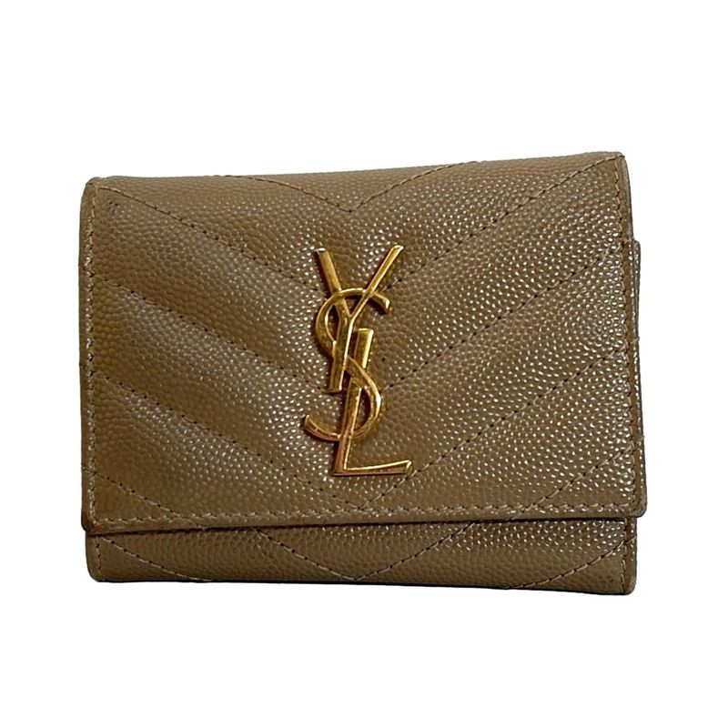 Saint Laurent Paris Key Case - 580656 Beige 6 Hooks Quilted Leather