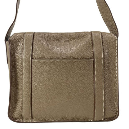 Hermes Shoulder Bag Steve Caporal 27 Taupe and Pearl Gray Silver Hardware