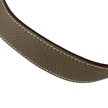 Hermes Shoulder Bag Steve Caporal 27 Taupe and Pearl Gray Silver Hardware