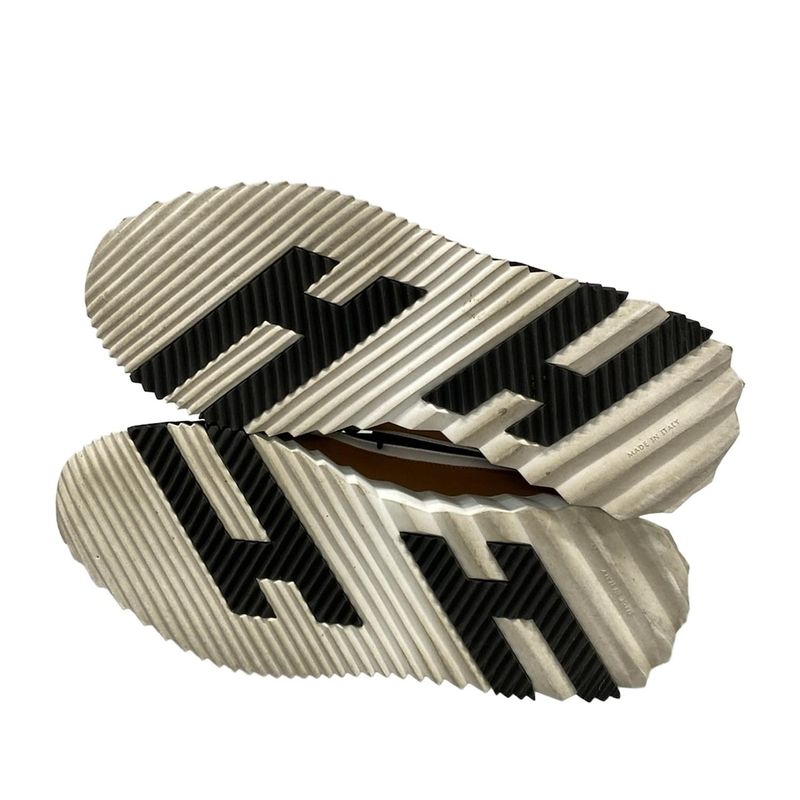 Hermes Sneakers 425 Women's Bouncing Black X White X Brown Leather