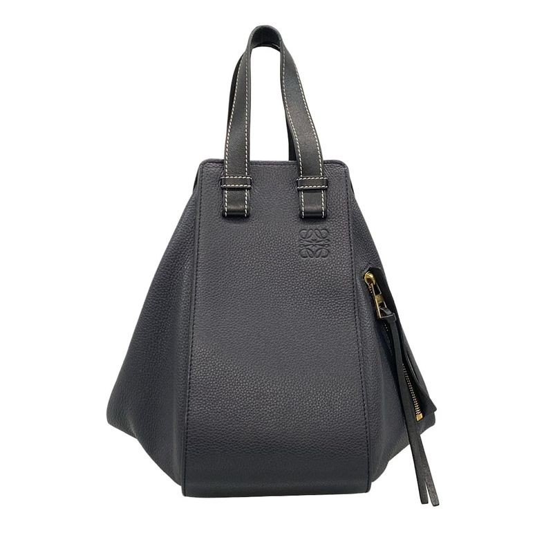 Loewe Handbag Hammock Bag Small 38712kbn60 Dark Navy and Black Leather