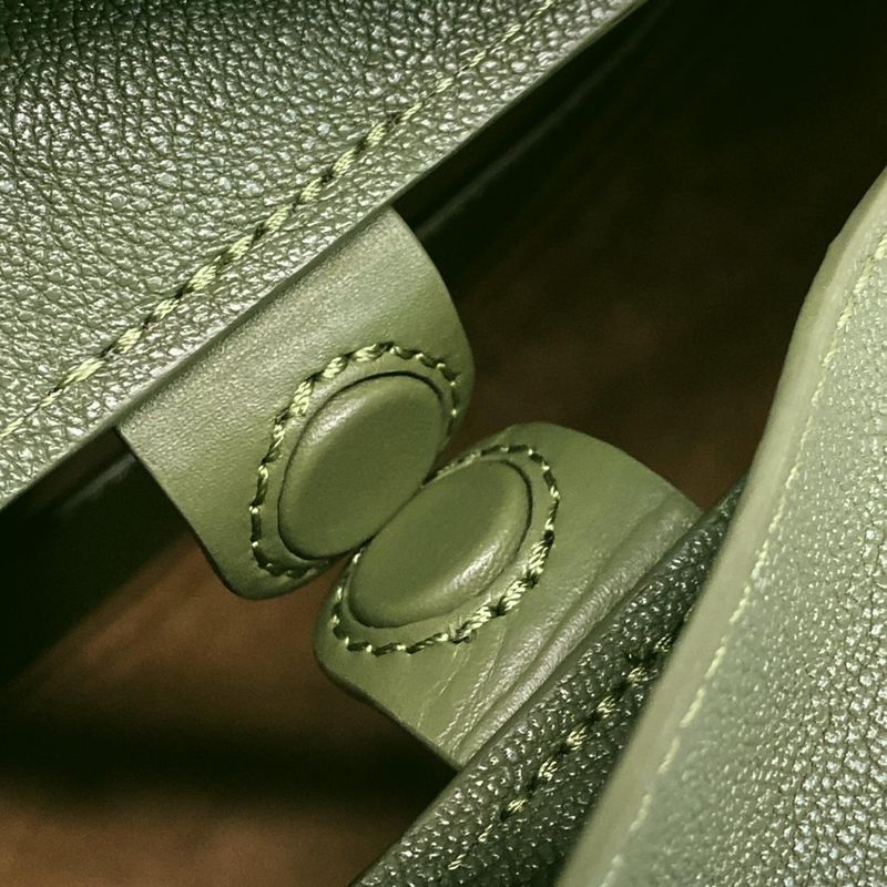 Loewe Shoulder Bag Luna Bag Green Leather