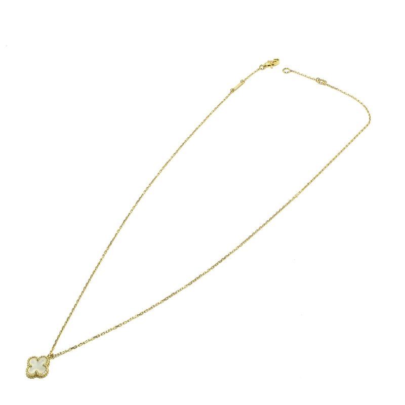 Van Cleef & Arpels Necklace Sweet Alhambra Vcarf69100 18k Yellow Gold X White