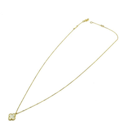 Van Cleef & Arpels Necklace Sweet Alhambra Vcarf69100 18k Yellow Gold X White