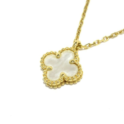 Van Cleef & Arpels Necklace Sweet Alhambra Vcarf69100 18k Yellow Gold X White