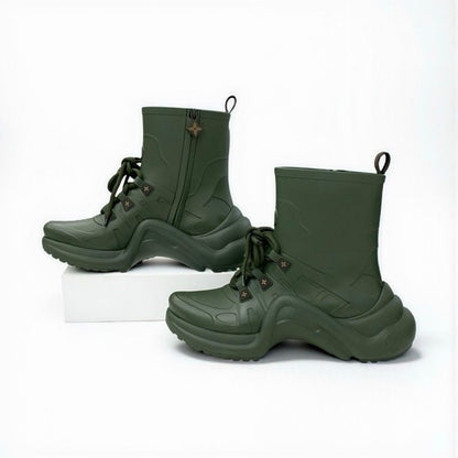 Louis Vuitton Arclight Line Monogram Boots Short Shoes Rubber Khaki