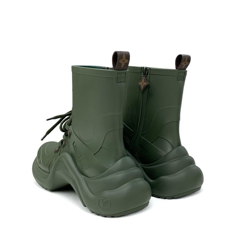 Louis Vuitton Arclight Line Monogram Boots Short Shoes Rubber Khaki