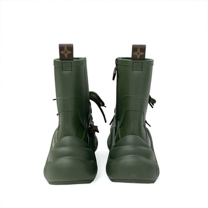 Louis Vuitton Arclight Line Monogram Boots Short Shoes Rubber Khaki