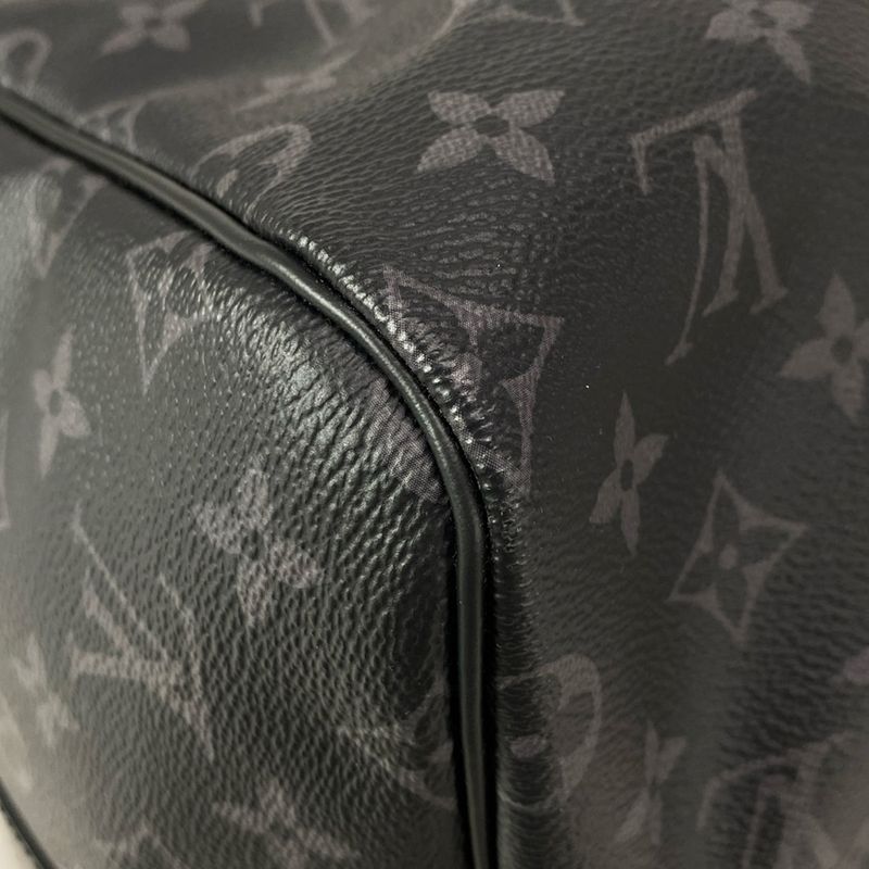 Louis Vuitton Boston Bag Monogram Eclipse in Canvas Keepall Bandouliere 55