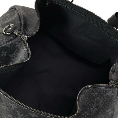 Louis Vuitton Boston Bag Monogram Eclipse in Canvas Keepall Bandouliere 55