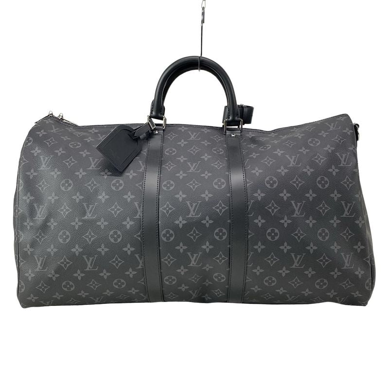 Louis Vuitton Boston Bag Monogram Eclipse in Canvas Keepall Bandouliere 55