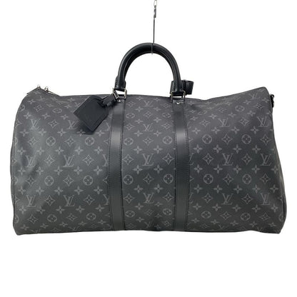 Louis Vuitton Boston Bag Monogram Eclipse in Canvas Keepall Bandouliere 55