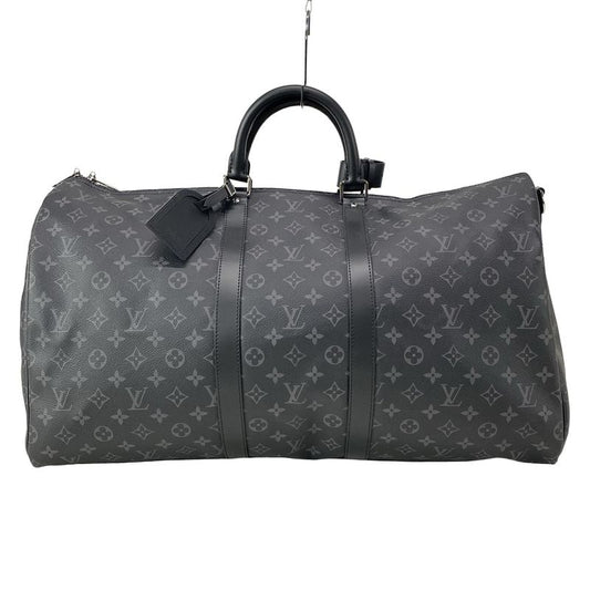 Louis Vuitton Boston Bag Monogram Eclipse in Canvas Keepall Bandouliere 55