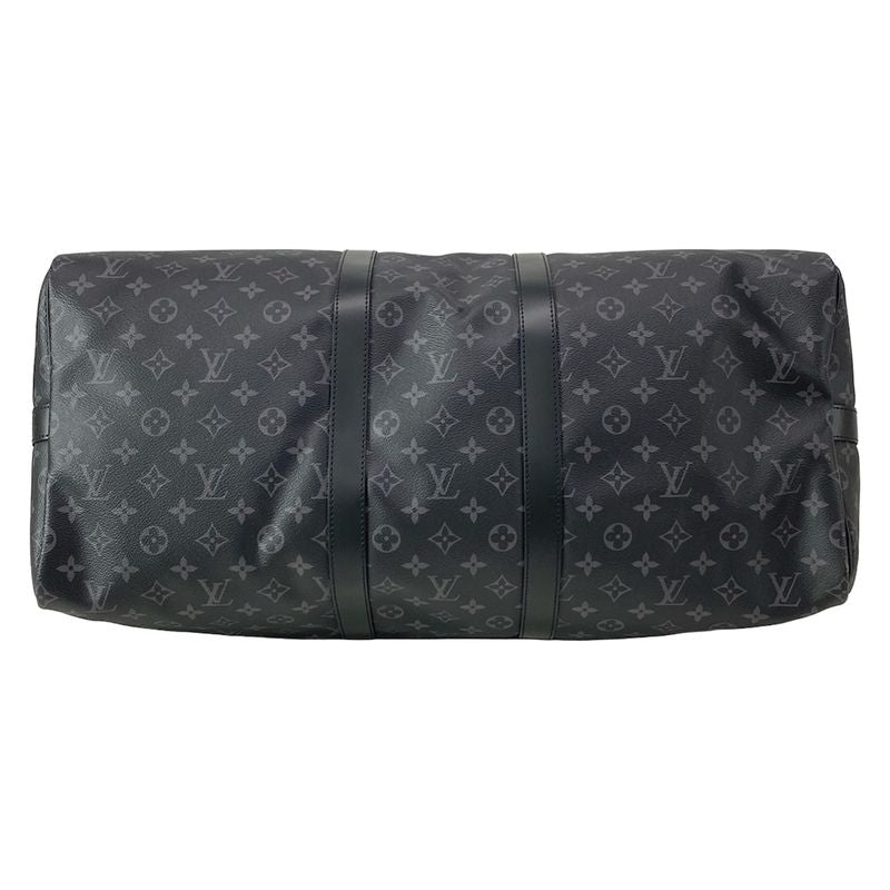 Louis Vuitton Boston Bag Monogram Eclipse in Canvas Keepall Bandouliere 55