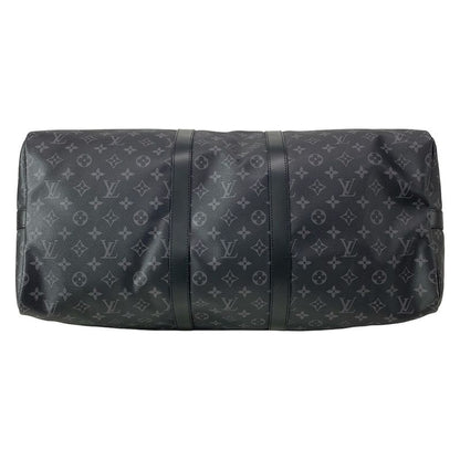 Louis Vuitton Boston Bag Monogram Eclipse in Canvas Keepall Bandouliere 55