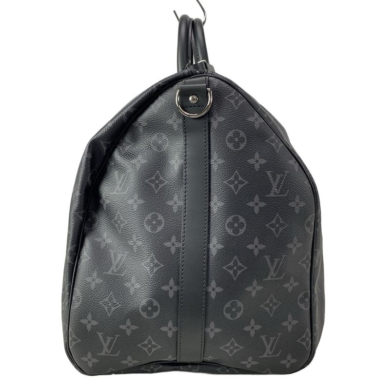 Louis Vuitton Boston Bag Monogram Eclipse in Canvas Keepall Bandouliere 55
