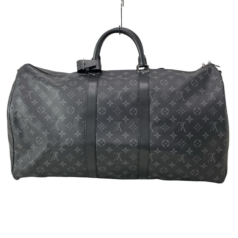 Louis Vuitton Boston Bag Monogram Eclipse in Canvas Keepall Bandouliere 55