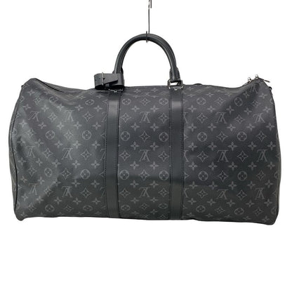 Louis Vuitton Boston Bag Monogram Eclipse in Canvas Keepall Bandouliere 55
