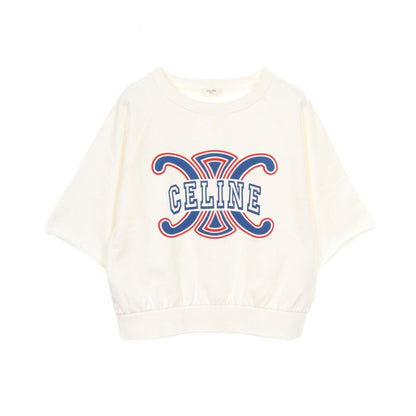 Celine Sweatshirt Triomphe 2y58a670q White Cotton Triomphe Print Sweatshirt