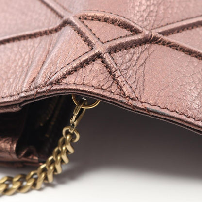 Christian Dior Shoulder Bag Dior Ama Brown Leather Dior Ama Chain Wallet Women