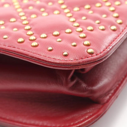 Christian Dior Shoulder Bag Addict Red Leather Addict Studded Chain Shoulder