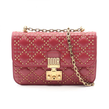 Christian Dior Shoulder Bag Addict Red Leather Addict Studded Chain Shoulder