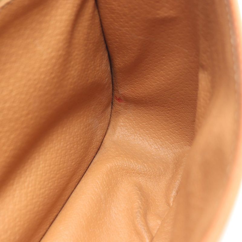 Celine Shoulder Bag Macadam Brown PVC Coated Canvas Leather Macadam Shoulder