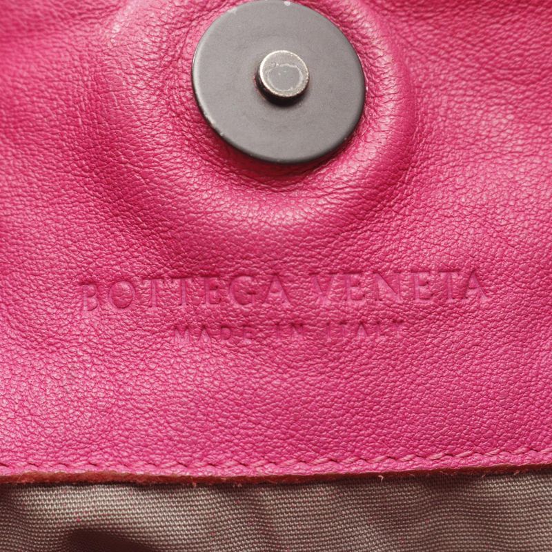 Bottega Veneta Handbag Intrecciato Satchel 148323 Pink Leather Intrecciato