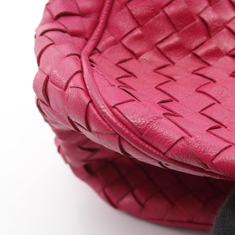 Bottega Veneta Handbag Intrecciato Satchel 148323 Pink Leather Intrecciato