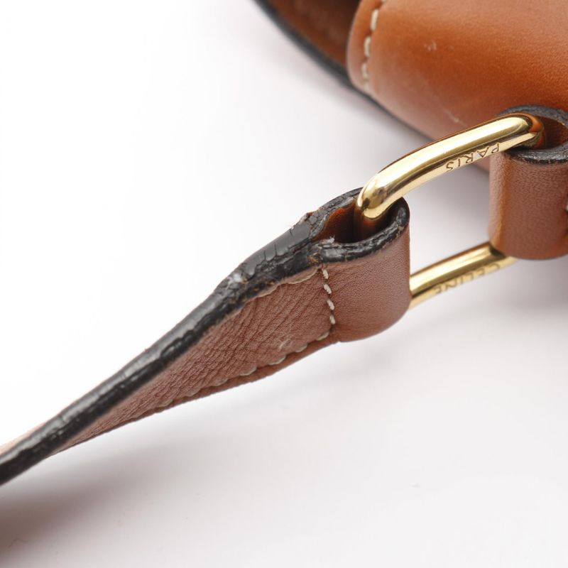 Celine Shoulder Bag Classic Triomphe 191242 Brown PVC Coated Canvas Leather