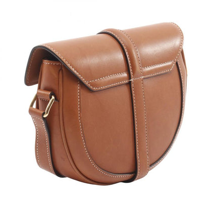 Celine Shoulder Bag Small Buzas 16 Caisse 188013 Brown Leather Small Buzas 16