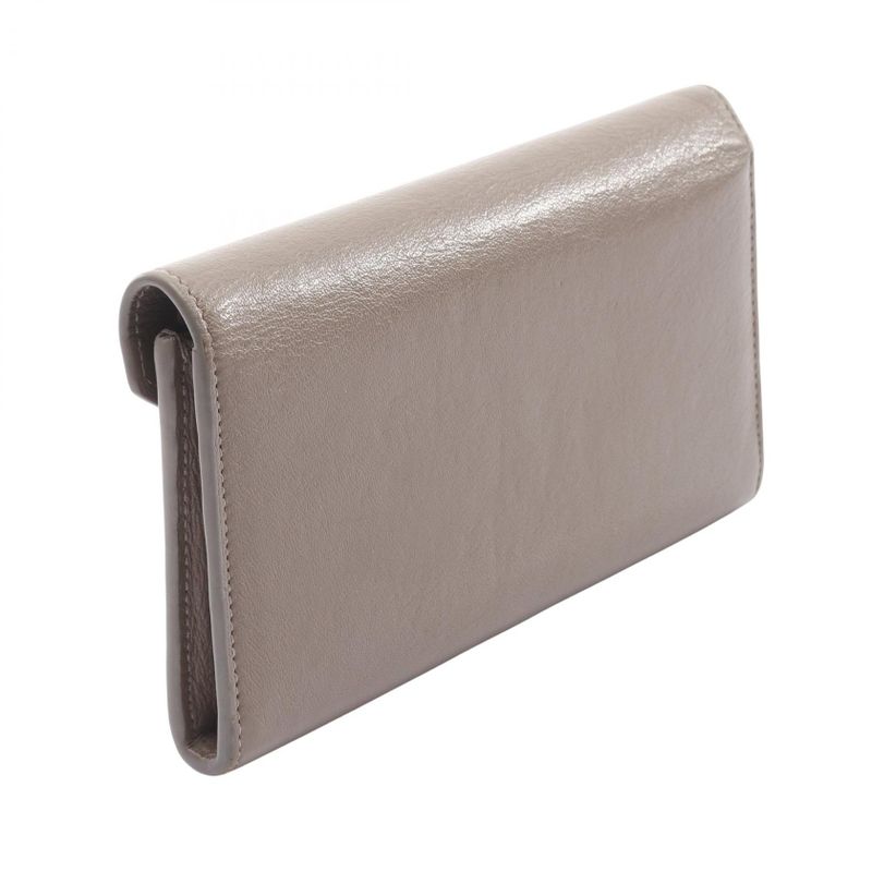 Balenciaga Bifold Long Wallet Paper 499207 Brown Leather Bifold Long Wallet