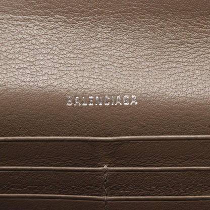 Balenciaga Bifold Long Wallet Paper 499207 Brown Leather Bifold Long Wallet