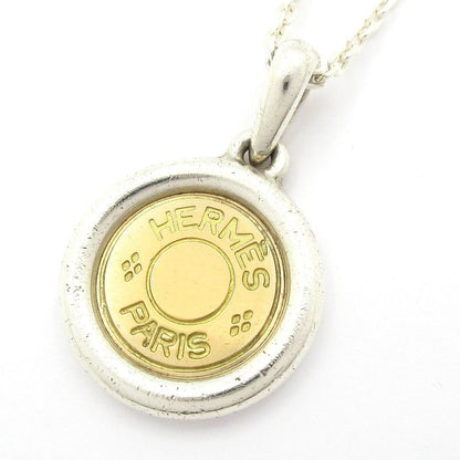 Hermes Necklace Serie Silver and 18k Yellow Gold