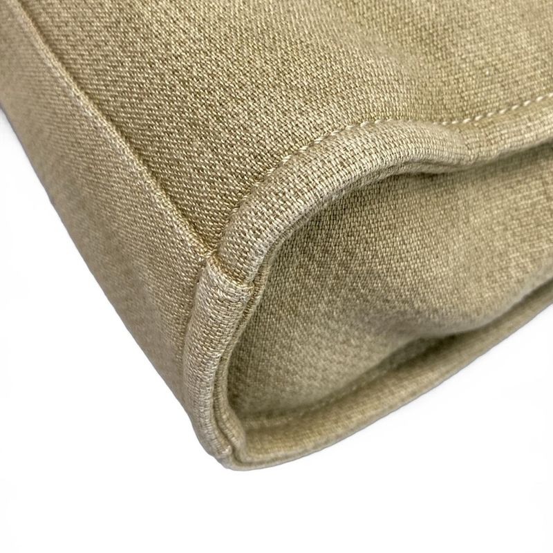 Chanel Tote Bag Deauville Line PM Beige and Black Chain Shoulder Silver