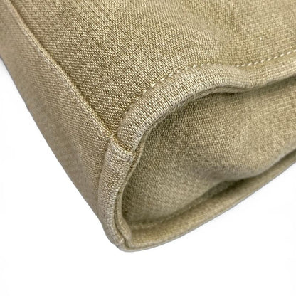 Chanel Tote Bag Deauville Line PM Beige and Black Chain Shoulder Silver