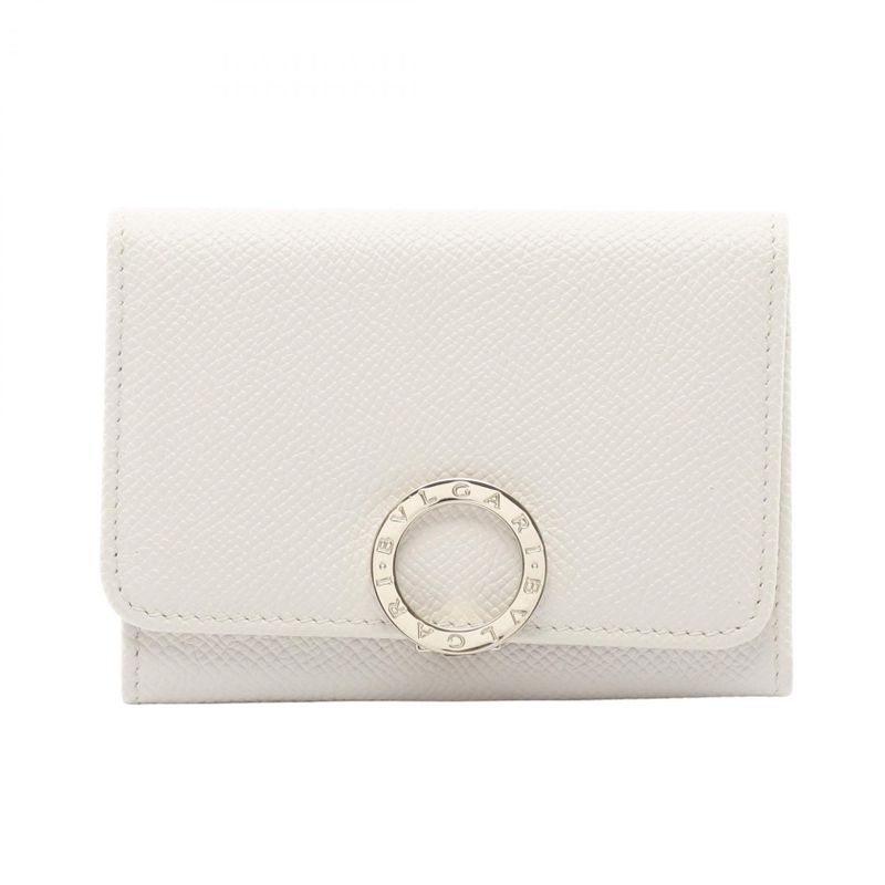 Bvlgari Card Case Bvlgari 30420 White Leather Bvlgari Business Card Holder