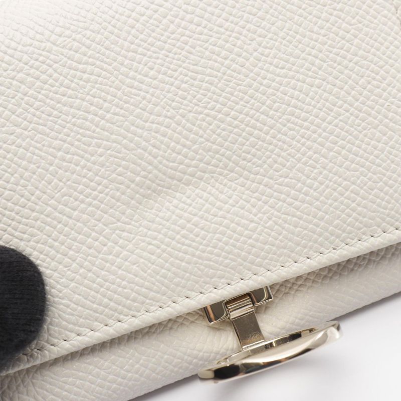 Bvlgari Card Case Bvlgari 30420 White Leather Bvlgari Business Card Holder