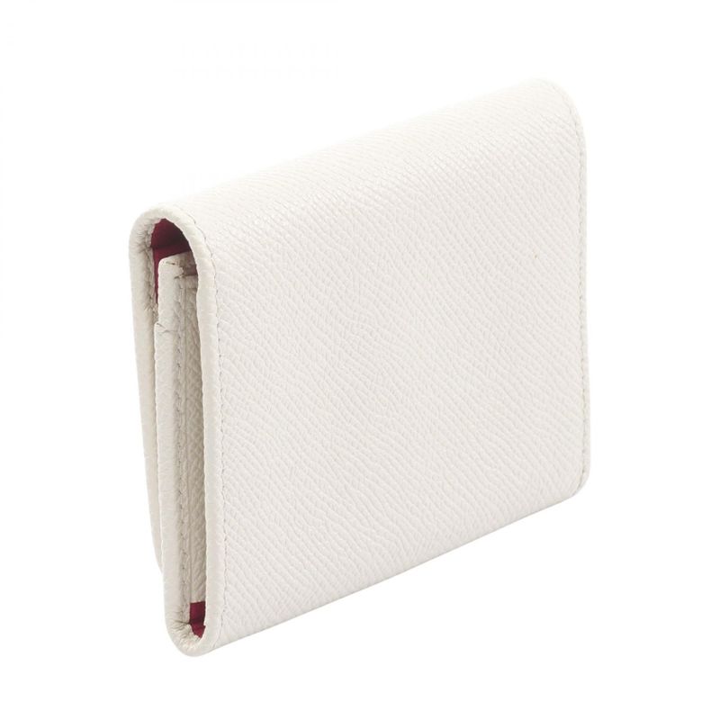 Bvlgari Card Case Bvlgari 30420 White Leather Bvlgari Business Card Holder