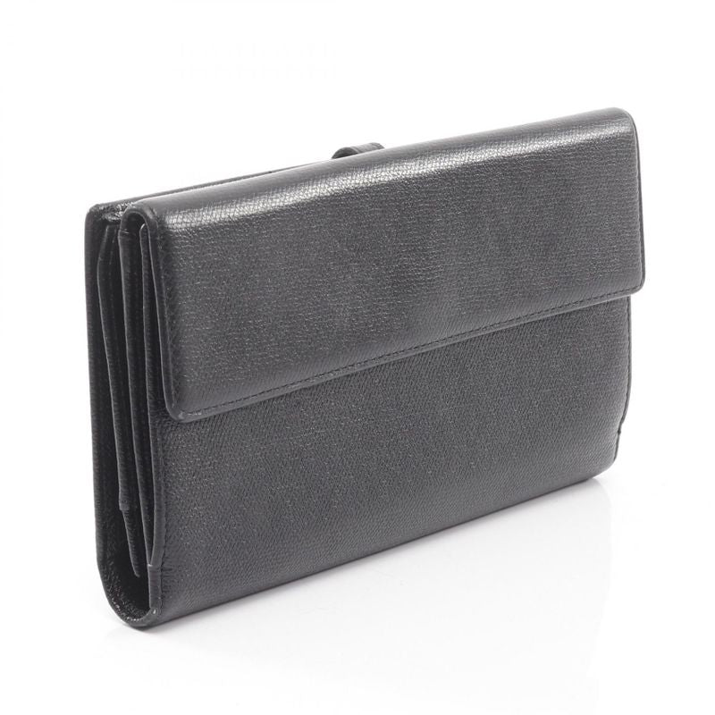 Chanel Bifold Long Wallet Coco Button A20905 Black Leather Coco Button Bifold