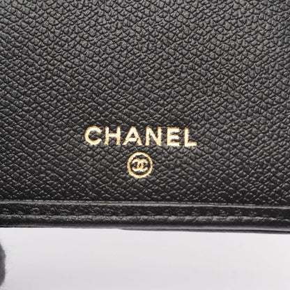 Chanel Bifold Long Wallet Coco Button A20905 Black Leather Coco Button Bifold