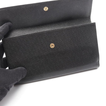 Chanel Bifold Long Wallet Coco Button A20905 Black Leather Coco Button Bifold