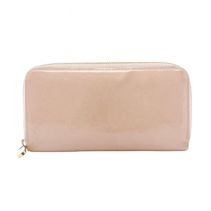 Louis Vuitton Round Long Wallet Zippy Wallet Monogram Vernis Rose Ballerine