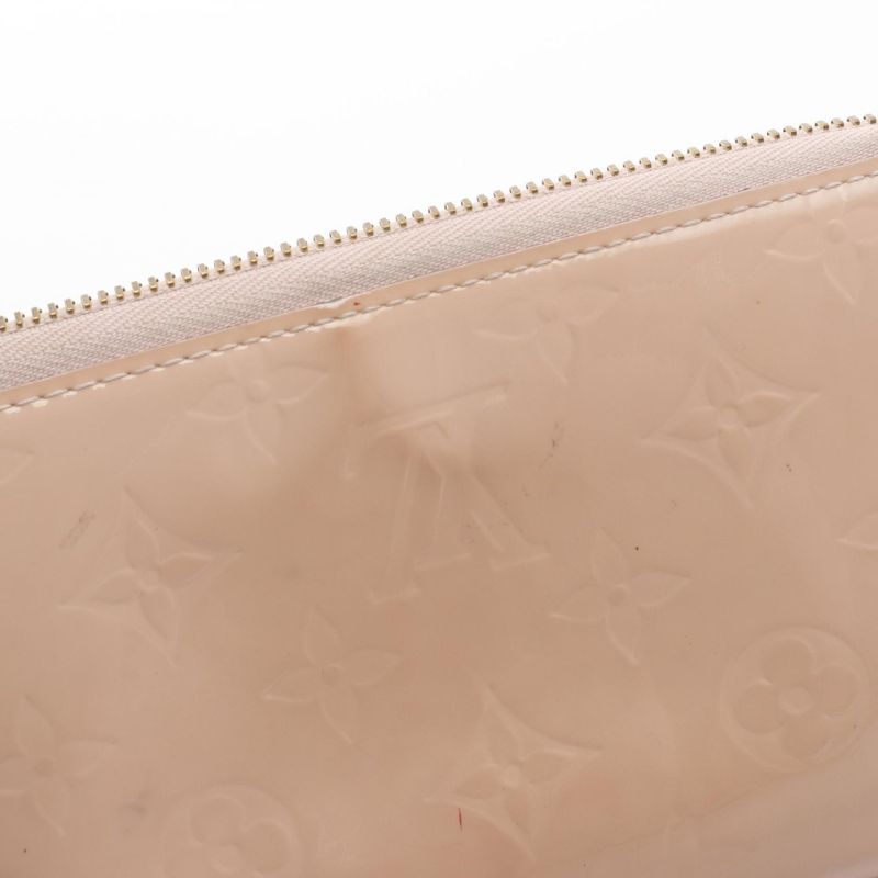 Louis Vuitton Round Long Wallet Zippy Wallet Monogram Vernis Rose Ballerine