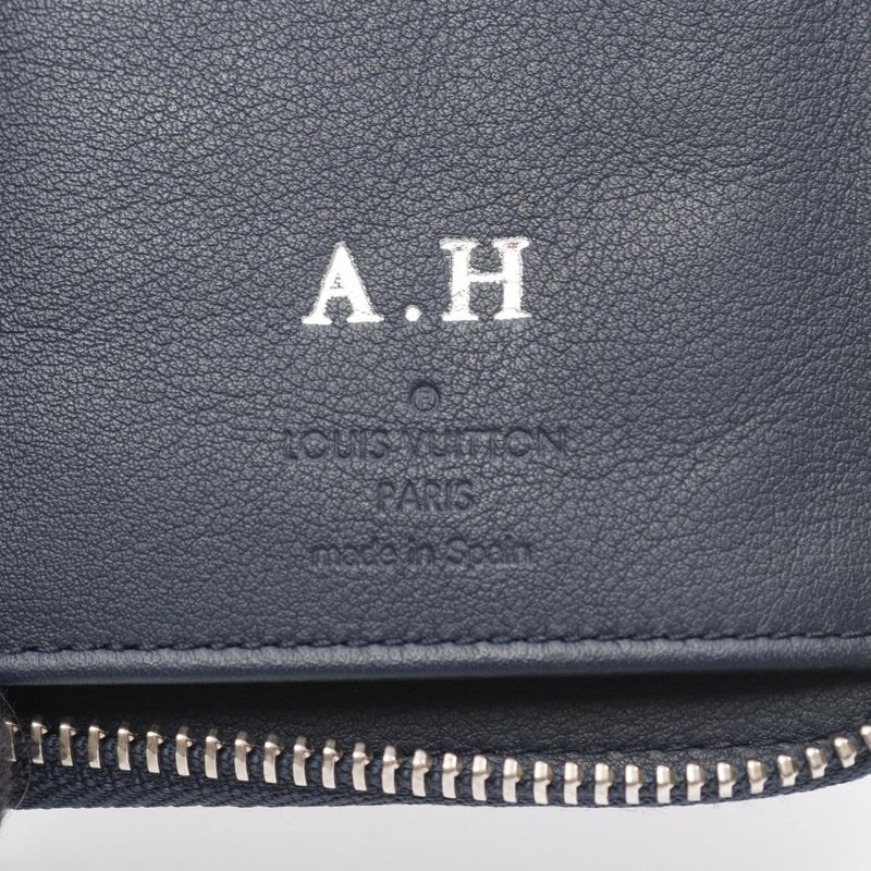 Louis Vuitton Round Long Wallet Zippy Wallet Vertical M58823 Navy Other Zippy