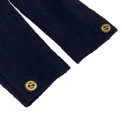 Chanel Skirt Suit Size 40 M Women's Excellent Condition 20923 Dark Navy Pile