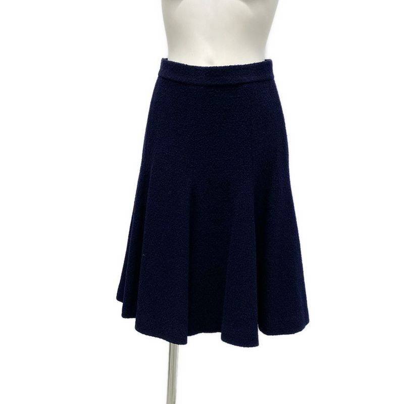 Chanel Skirt Suit Size 40 M Women's Excellent Condition 20923 Dark Navy Pile